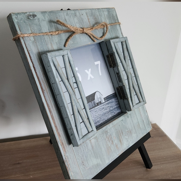 Rustic Picture Frame with Barn Doors, Kelly Berkey Art, 5x7 Picture Frame Unique - Picture 4 of 16